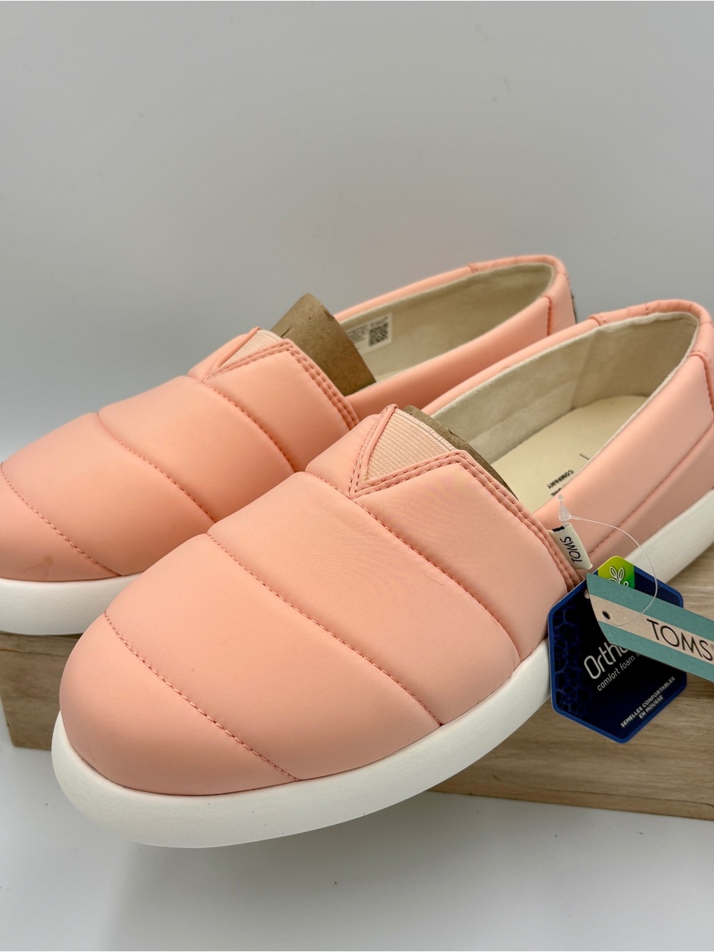 TOMS Quilted Slip-On Moccasins in Dusty Pink Matte-Alpargata Malloe